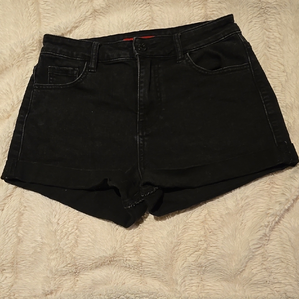 Women's Black Denim Shorts